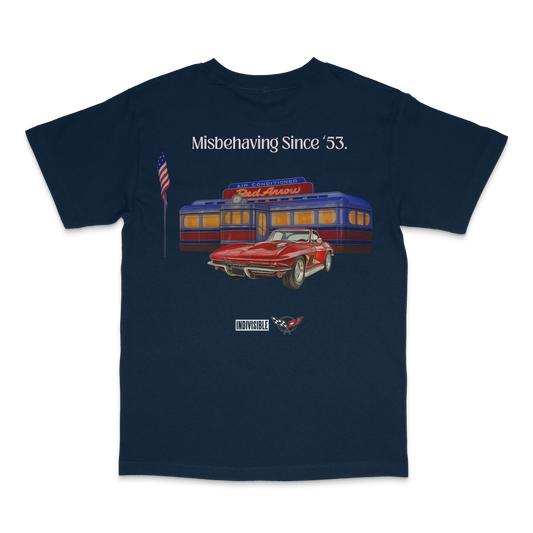 Navy Misbehaving Since '53 Logo Tee